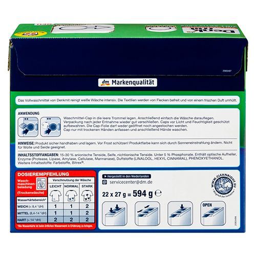 Капсулы для универсальной стирки DenkMit 3in1 Aktiv 22 шт